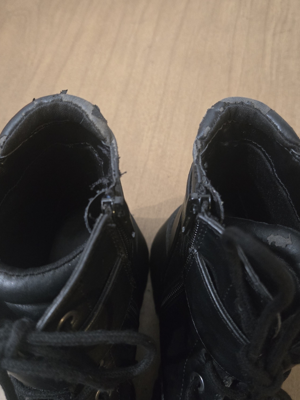 Soda Black Chunky Lug Lace-Up Ankle Boots with Buckle - Picture 14 of 16